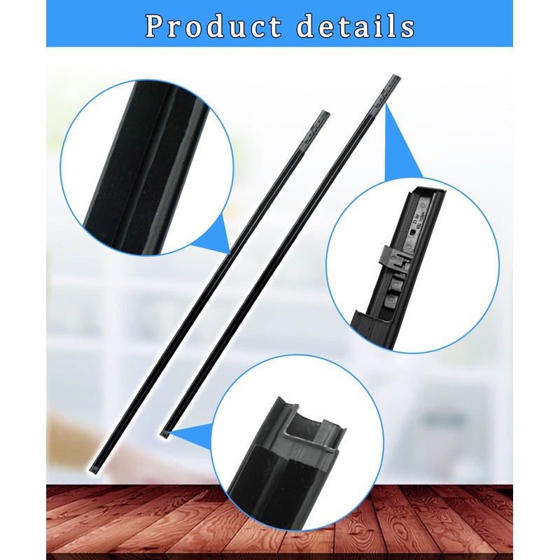 LH and RH Car Outer Door Window Moulding Trim Weatherstrip