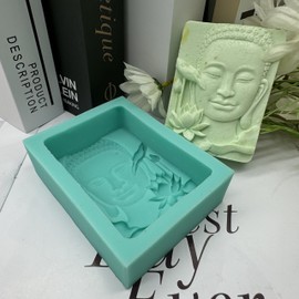 Lotus Buddha DIY Soap Mold Candle Wax Silicone Molds,Handcrafted Buddha Mould for Aroma Plaster Concrete Diffuser Epoxy Resin Decoration Craft Making