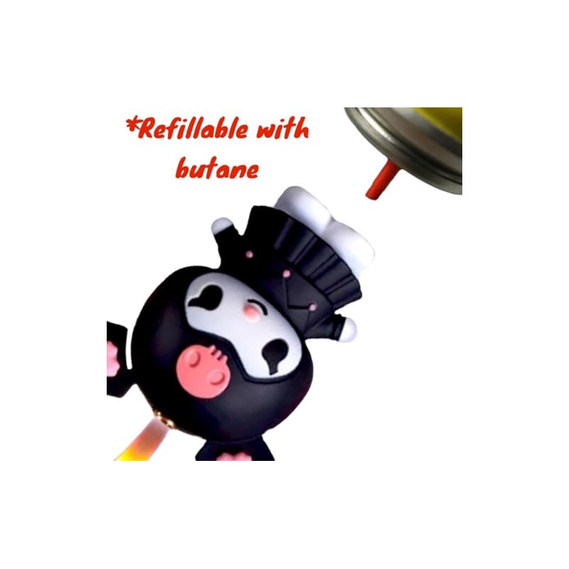 NIVEK Kuroomi Y2K Lighter Flame 3D Japanese Chain Necklace Jester