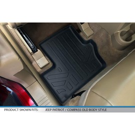 MAXLINER Floor Mats 2nd Row Liner Black for 2007-2012 Jeep Patriot/Compass Old Body Style