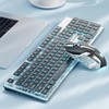 SEUNKWANG EWEADN V3 Wireless Keyboard and Mouse with Blue Backlit,