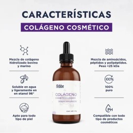 Hebbe Cosmetics Colágeno Hidrolizado Líquido 100g Piel y Cabello