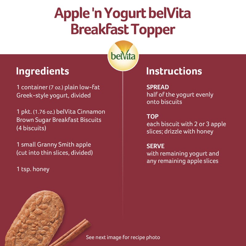 belVita Cinnamon Brown Sugar Breakfast Biscuits, 5 Packs (4 Biscuits