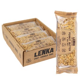 Lenka Bars - Peanut Butter & Sea Salt Snack Bars, Gluten Free, High Fiber, Kosher, Wholesome, No Artificial Flavors, Individually Wrapped - 12 Pack