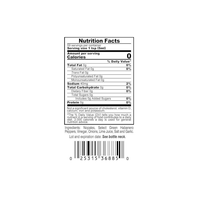 Marie Sharp's HOT and Green Habanero Pepper Sauce 10oz