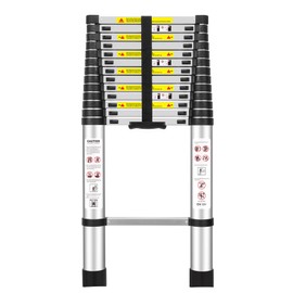 (15Ft/4.5M) Telescoping Ladders，EN131Standards Multi-Purpose Folding Aluminum Extension Ladder