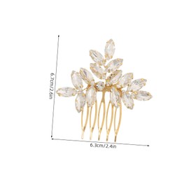 TOVINANNA Rhinestone Hair Clip Elegant Bridal Side Comb Accessory Lightweight Comfortable Hair for Brides Bridesmaids and Women for Weddings Special Occasions