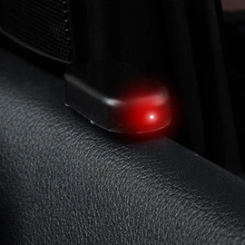 BEALIFE Wireless Safety Device Car Alarm LED Light Immediate Effect Solar Warning Easy to Install ABS No Wires Needed, red Light