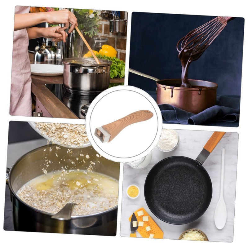 COLLBATH 2pcs Detachable Anti-Scald Pot Handle Replacement Grain Grip for