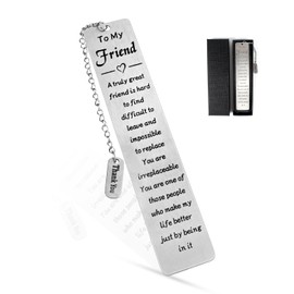 Friendship Bookmarks for Women - Thoughtful Gift for Book Lovers & Best Friends, Stainless Steel Bookmark for Reading Women | with Gift Box
