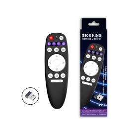 New G10S King Smart Remote 2.4G Wireless BT Air Mouse 6-Axis Gyroscope Voice Control IR Learning 4-Key IR Isolation Smart TV Boxcolor: Black