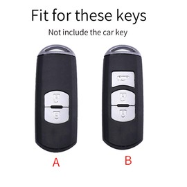 ontto Car Key Case Cover for Mazda 2 3 5 6 CX-3 RX8 CX-5 CX-7 CX-9 BT50 MX-5 Miara Remote Control Cover ABS Key Case Key Case Key Protection Case 2 Button Carbon Fibre Red