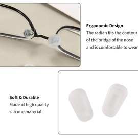10 Pairs Eyeglass Nose Pad Covers, Eye Glasses Nose Pads Non Slip, Glasses Repair Kit Nose Pads, Silicone Nose Pads for Eyeglasses, Eye Glass Nose Nose Pads, Eyeglass Nose Pad Replacement