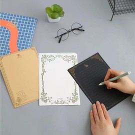 ASSPRING Retro Stamping Letter Writing Paper - Romantic Vintage Love Stationary, Gift Paper, 100GSM (8 Sheets, Beige)