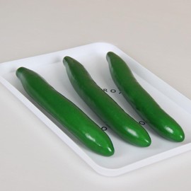 ABOOFAN Artificial Cucumber,4pcs Lifelike Green Cucumber Fake Realistic Plastic Vegetable Decoration Home Kitchen Showcase Faux Food Display Props