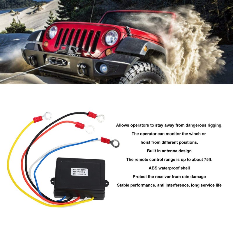 12V 24V Wireless Winch Remote Control, Electric Winch Motor Winch
