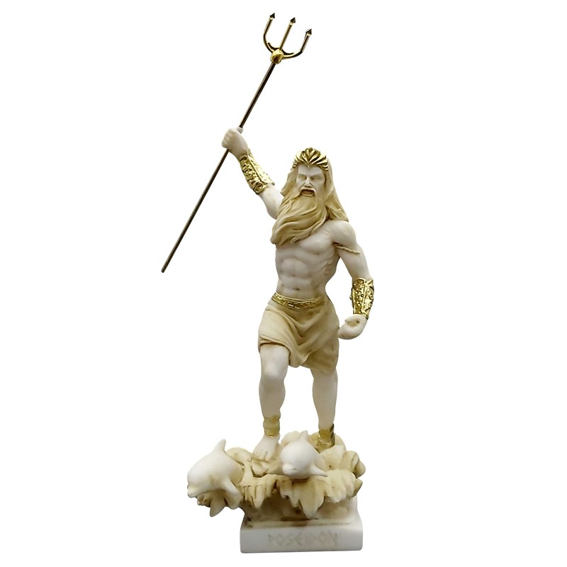 Poseidon Greek God of The Sea Neptune Statue Sculpture Figurine