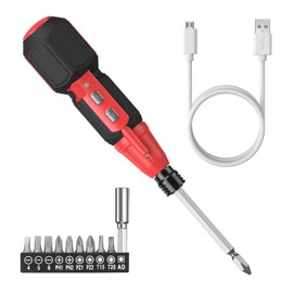 AMIR Cordless Power Screwdriver, Rechargeable Electric Screwdriver Sets, Portable Automatic Home Repair Tool Kit, Motorized Screwdriver with USB Cable and LED Lights