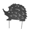 4Pcs Metal Hedgehog Decorative Garden Stakes Cute Animal Hollow Design