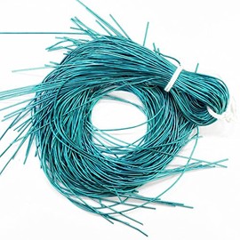 Embroiderymaterial - Dabka de alambre metálico en espiral francesa para bordado, abalorios y joyería, color azul esmaltado, 1 mm, 45.72 m (100 gramos)