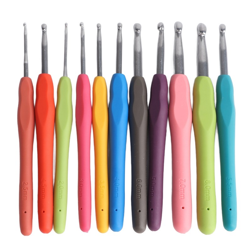 Crochet Hooks Set Soft Handle Crochet Hand Knitting Needles Art