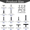 Multipurpose Vacuum Line Kit, 5Ft 6PCS Vacuum Hose Automotive+113PCS Vacuum