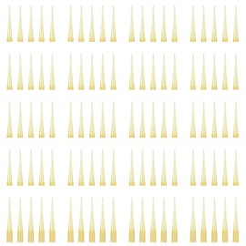 Eowpower 1000 Pcs Clear Yellow 200UL Laboratory Lab Plastic Liquid Pipette Pipettor Tips