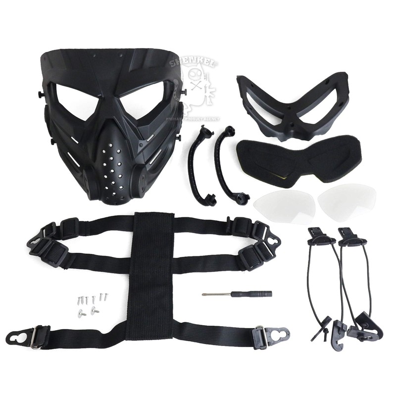 SHENKEL 2-Way Full Face Face Guard with Anti-Fog Cloth Compatible
