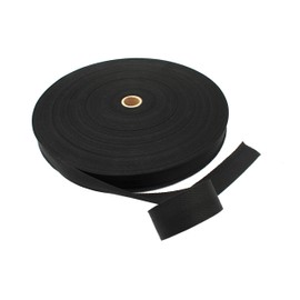 ZipperStop Wholesale -100% Cotton Twill Tape Ribbon 100 YDS/ROLL Made in the USA (1/2", Black)