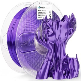 Amolen PLA Silk Basic 3D Printing Filament, 1.75mm:_Silk Purple_US (TO US ONLY)
