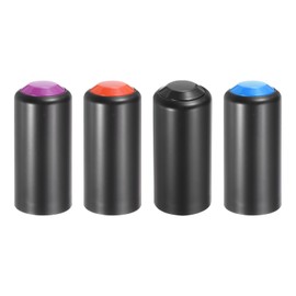 uxcell 4PCS Battery Cover Mic Battery Screw on Cap Cup Cover 31mm/1.22in Wireless Red Blue Purple Black