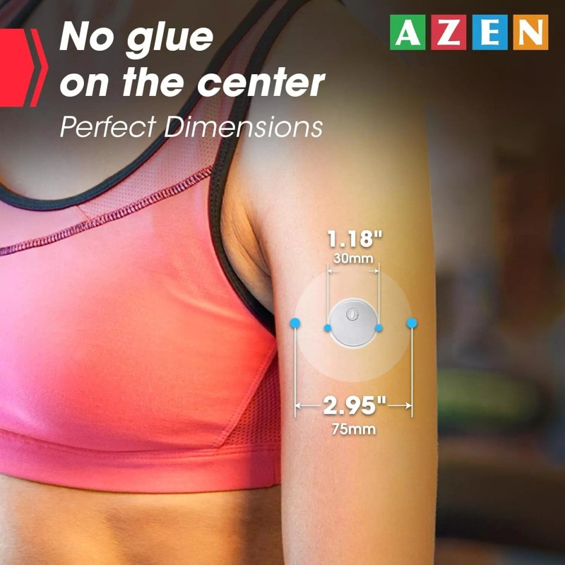 AZEN 60 Pack Freestyle Sensor Covers for Libre 2/3,Waterproof Sensor