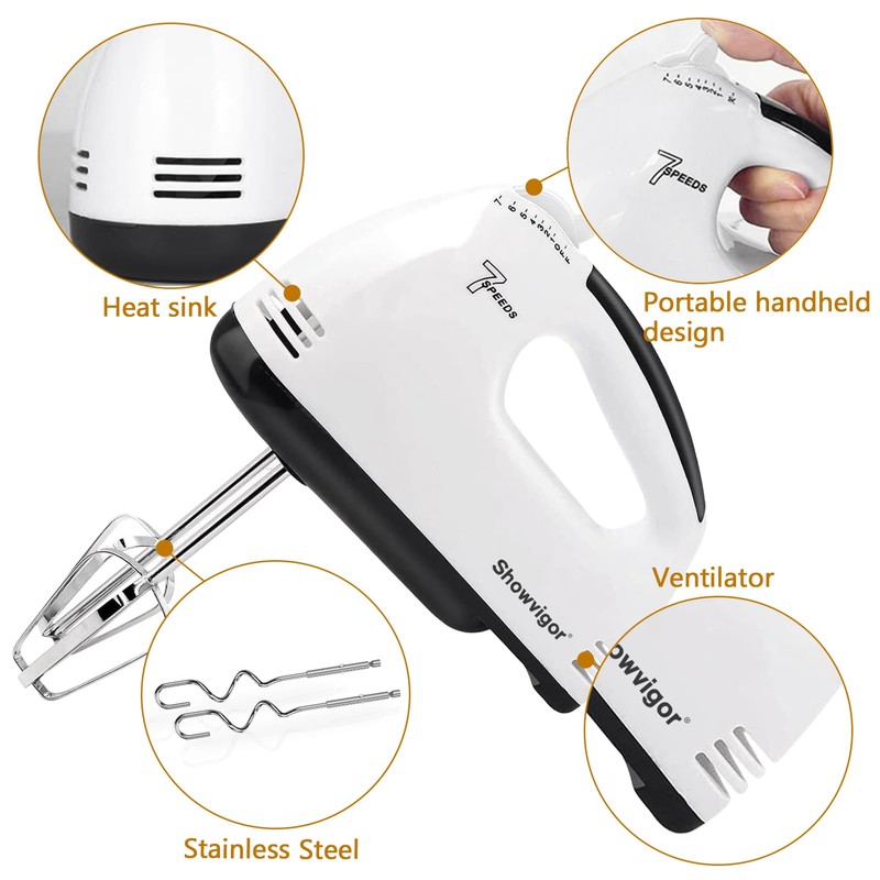 Electric Hand mixer - 7 Adjustable Speed 180W Handheld Mixer