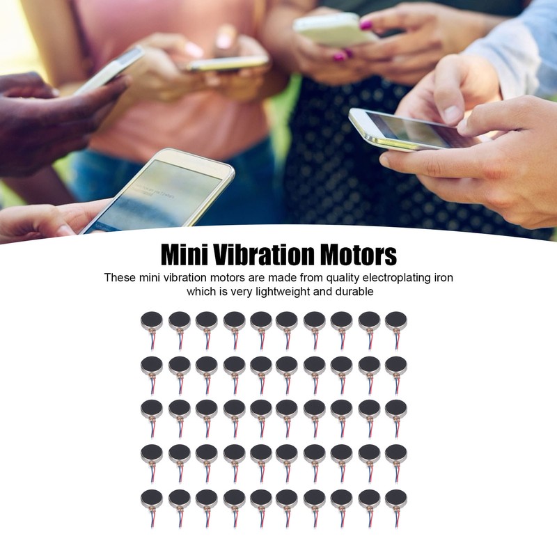 50Pcs Mini Vibration Motors DC 3V 10x2.7mm Anti Interference Small