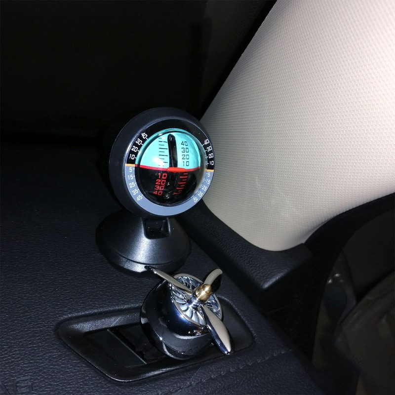 Black Adjustable Ball Night Vision Compass with Slope Meter, Boat