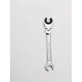 FLZOSPER 11mm Metric Fix Tubing Wrench，Flex-Head Gear Wrench, Ratcheting Fix Combination Wrench Spanner