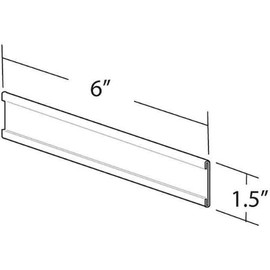 Azar Displays 199604 6-Inch Width by 1.5-Inch Height Adhesive Back Nameplate, 10-Pack