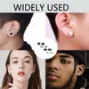 4 Pairs Magnetic Earrings, Stainless Steel Stud Earrings, Silver and