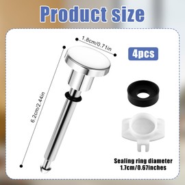 4 Set Tub Spout Diverter Repair Kit – Universal Shower Diverter Repair Kit with 4 Valve Stems, 4 Cup Seals & 4 Gates – Bathroom Bathtub Leaky Faucet Replacement Parts