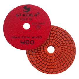 Stadea PPW104X Granite Polishing Pads 4" Diamond Pad 400 Grit For Granite Quartz Stones Polish