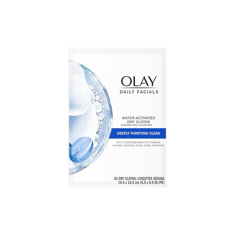Olay 4-in-1 Daily Facial Cloths, CombinationOily Skin 66 count