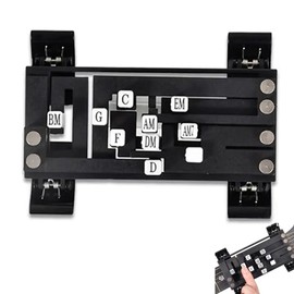 Guitar Aid Chords buddy Trainer, Guitar Chord Presser,Assisted para Tool,Guitar Learning Parts with Guitar Chart Presser,Guitar helper Teaching Practice Tool for Beginner (Black)