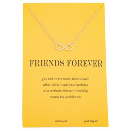 Zealmer 16K White Gold Plated Infinity Necklace for Best friend