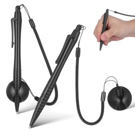 Sewroro 2pcs Resistive Stylus Pen for Touchscreen with Spring Rope Pen Holder Anti-Lost Hard Tip Stylus for Resistive Screen Devices