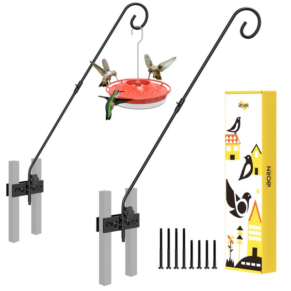 iBorn Fence Deck Hook Rail Heavy Duty Hummingbird Feeder Hanger