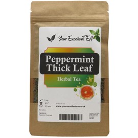 Your ExcellenTEA - Peppermint Loose Leaf Herbal Tea Pure Strong Mint Herbs Leaves Caffeine Free 100g