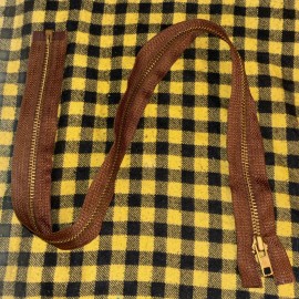 YKK New Brown YKK Brass Separating Jacket Zipper 24” 25” Inch polyester tape gold