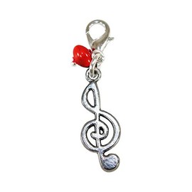 Evelyn Brooks Designs Peruvian Souvenir Art, Music, Dance, Silver Pendant Charm(1” x 0.4”)- Symbol Prosperity, Love & Good Luck