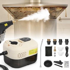 WICHEMI Steam Cleaner Handheld High Pressure Steam Cleaner Car Steamer for Cleaning Portable Steamer1500W Electric Steam Cleaning Machine for Home Kitchen Auto Detailing (Beige)