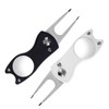 AquaLoach Golf Green Fork White Black Set of 2 Golf